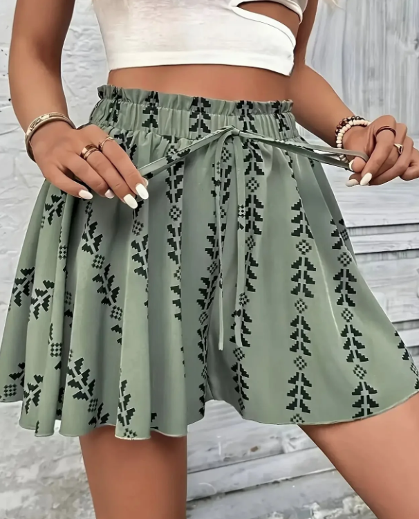 Falda short estampada