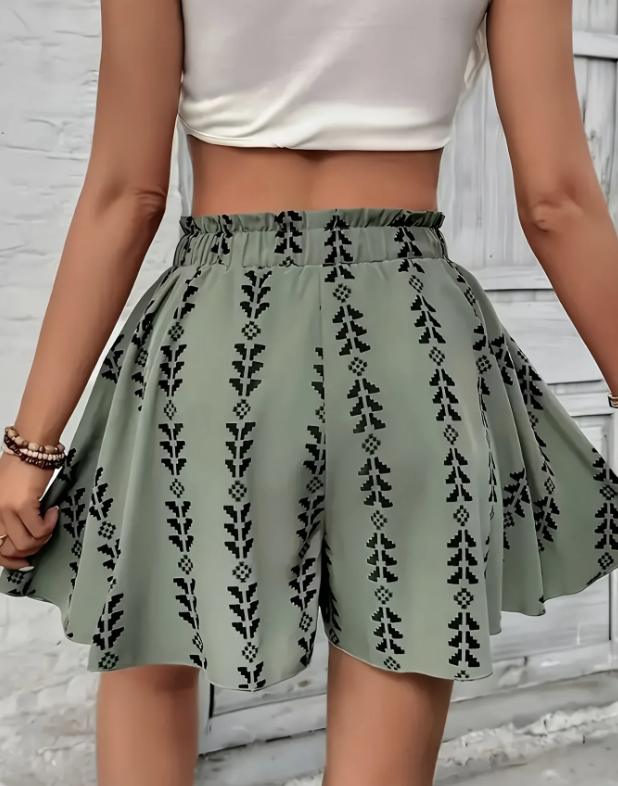 Falda short estampada