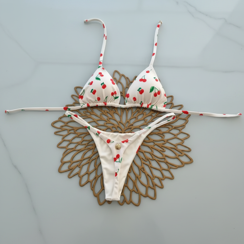 Bikini cerezas cuadrado
