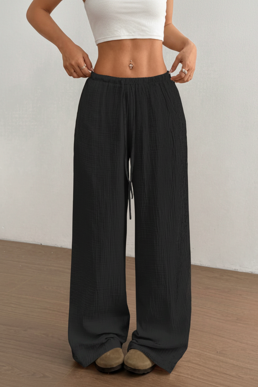 Pantalón negro frontal